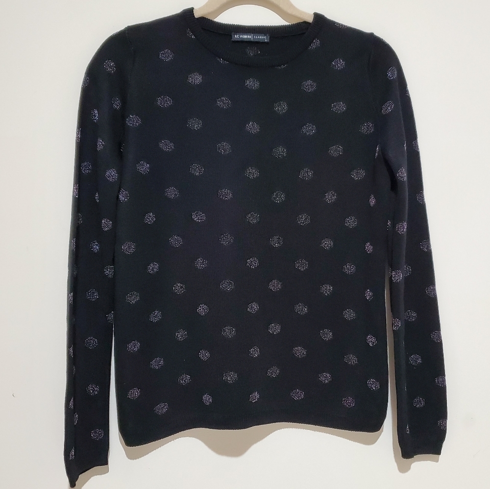 LC WAIKIKI Classic Black Polka Dot Women's Top